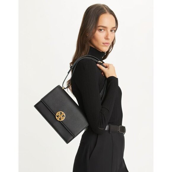 Tory Burch Miller Shoulder Bag Black OS - Picture 3 of 16